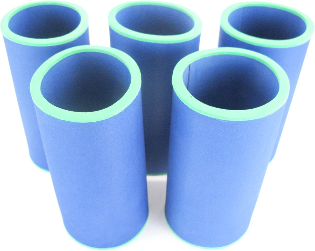 5er Set Blaue Getränkekühler 0,5l Dose - Bierkühler - Neoprenkühler - passgenau ~Dosenkühler~ für al
