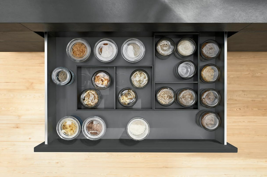 Blum Ambia-Line Frontauszugsrahmen 371x218x110mm, KS Stahl carbonschwarz matt