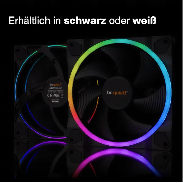 be quiet! Light Wings White 120mm PWM Triple Pack Gehäuselüfter, weiss, 3er Pack, BL100
