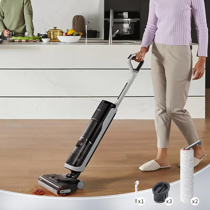 Zubehör Ersatzteile für Dreame H14 Pro, 2 Rollenbürsten 3 HEPA-Filter für Dreame H14, H14 Dual Boden