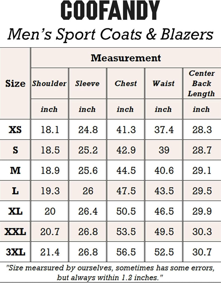 COOFANDY Herren Sakko Sportlich Freizeit Blazer Business Sakko Anzugjacke 1 Knöpfe Einfarbig Regular