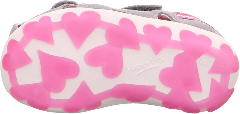 Superfit Baby Mädchen Fanni Sandalen, Grau Rosa