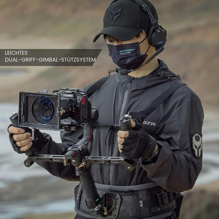 Tilta Dual Handle Gimbal Support Leichtes Gimbal-Stützsystem mit Zwei Griffen,kompatibel mit DJI RS