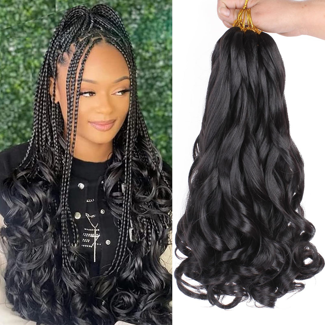 Xtrend Pre Stretched French Curly Braiding Hair 14 Inch 8 Packs Bouncy Loose Wave Braiding Hair Hot
