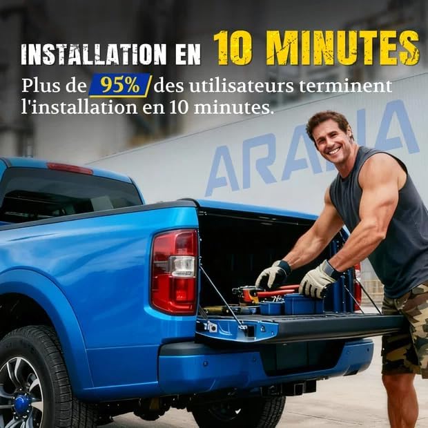 ARANA Heckklappen-Gasfedern für Ford Ranger 2009-2018, Hubfeder-Dämpfer für Mazda BT-50 2009-2018 mi