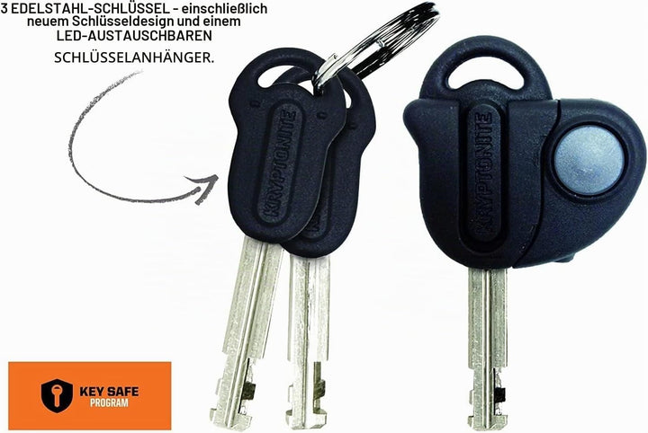 Kryptonite 808 Kabelschloss Evolution series 4 Integrated Chain 1090, Schwarz, 90cm &amp; Evolution Mini