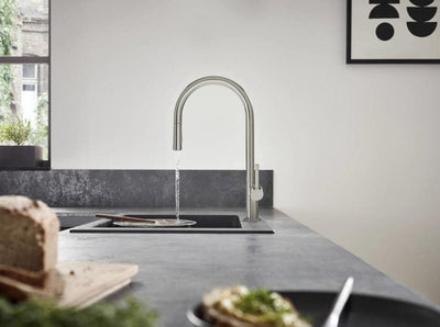 hansgrohe Küchenarmatur Talis M54 (Wasserhahn Küche, 360° schwenkbar, ausziehbare Brause mit 2 Strah