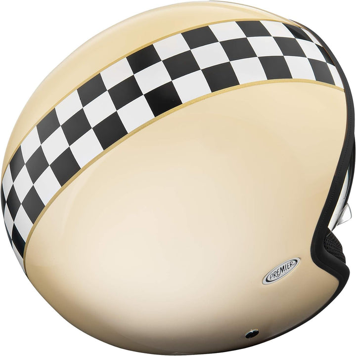 Premier Helm Vintage CK,Light BEIGE/Weiss/SCHWARZ,XS XS LIGHT BEIGE / WEISS / SCHWARZ, XS LIGHT BEIG