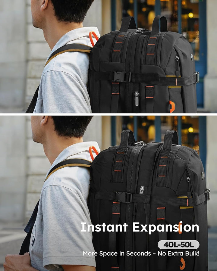 Tolaccea Reiserucksack, Handgepäck Rucksack Flugzeug, TSA-Freundlicher Laptop Rucksack 15,6 Zoll, Er