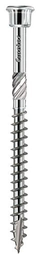 EUROTEC Terrassenschraube Zylinderkopf 4.5x50 TX20 mart.Edelstahl gehärtet mit Zulassung, 200 Stück,