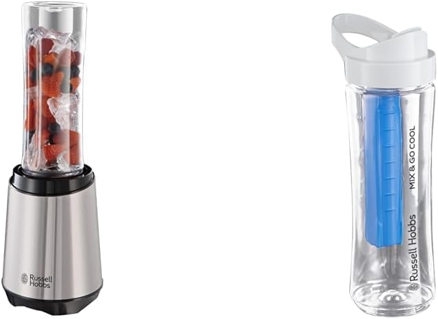 Bundle Set: Russell Hobbs Mixer - Standmixer & Smoothie Maker to go [23.500 U/min Power-Motor] inkl.