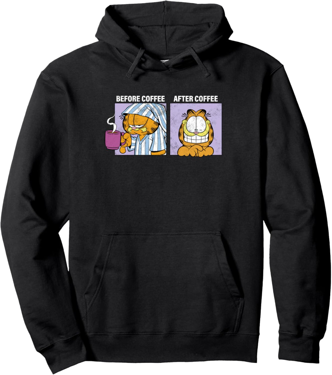 Garfield Before Coffee & After Coffee Pullover Hoodie