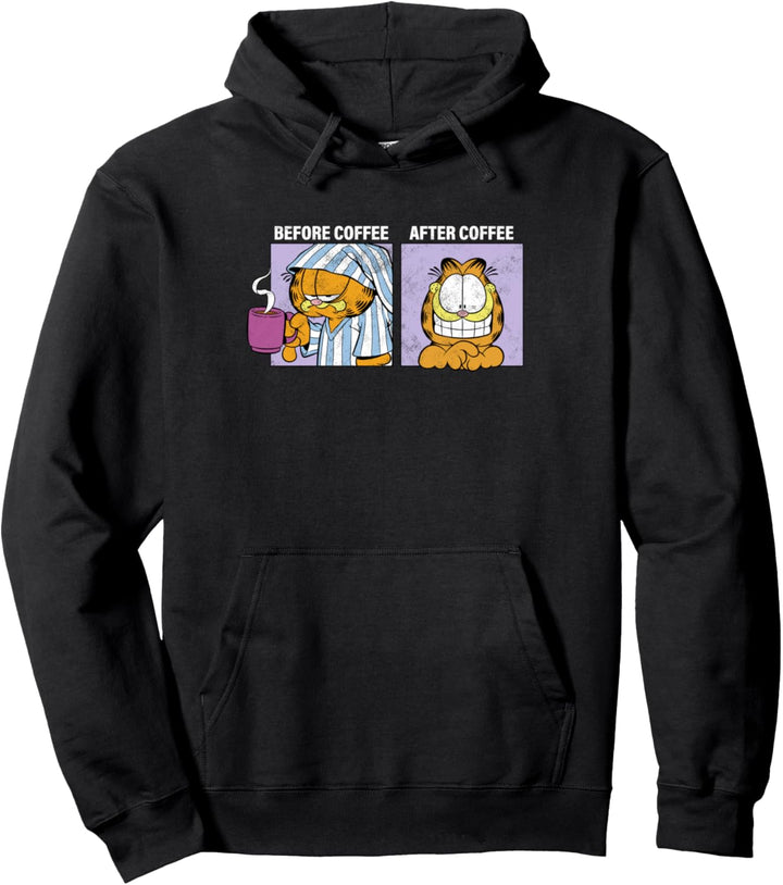 Garfield Before Coffee & After Coffee Pullover Hoodie