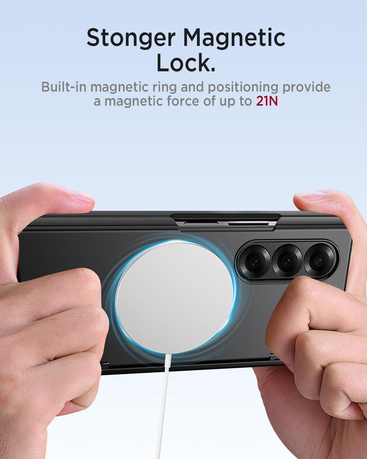 Miimall Magnetisch Hülle Kompatibel mit Samsung Galaxy Z Fold 6 Hülle mit S-Pen &Stifthalter, [Anti-