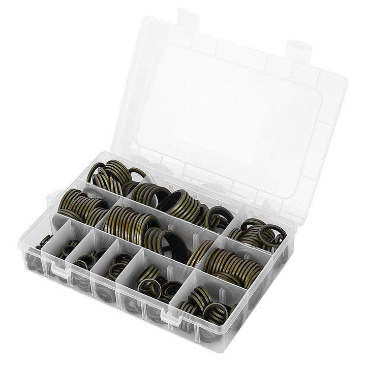 Hydraulik Dichtringe mit Gummilippe, M6 bis M30 Dichtungsringe-Set für Ölablassschrauben 12 Verschie
