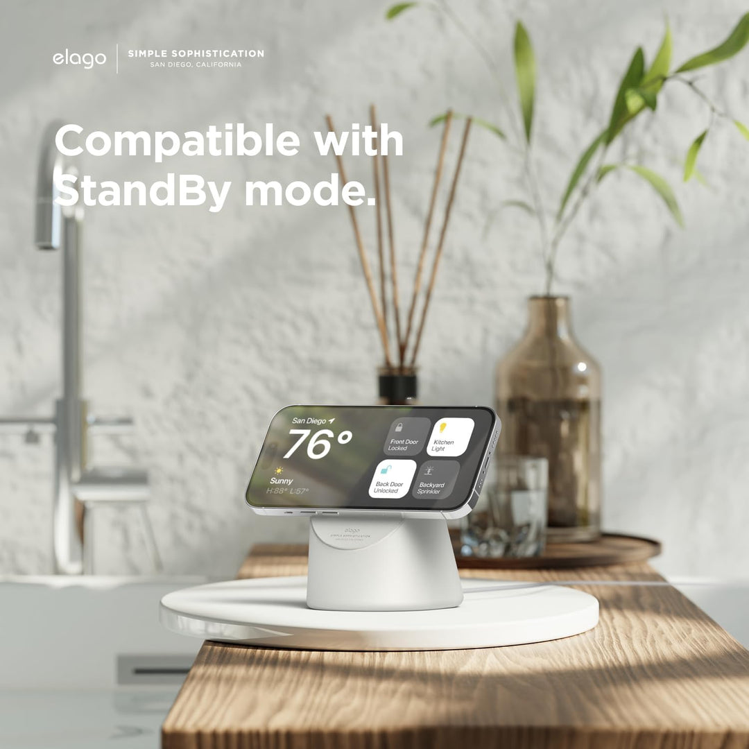 elago MS1 Ladestation Kompatibel mit MagSafe Ladegerät, Premium Ständer Kompatibel mit iPhone 15, 14