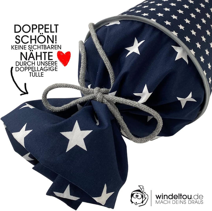 Fussball-Schultüte | 70 cm | Klassische Schultüte | Stoff, Einschulung, Schulanfang, Zuckertüte, 70