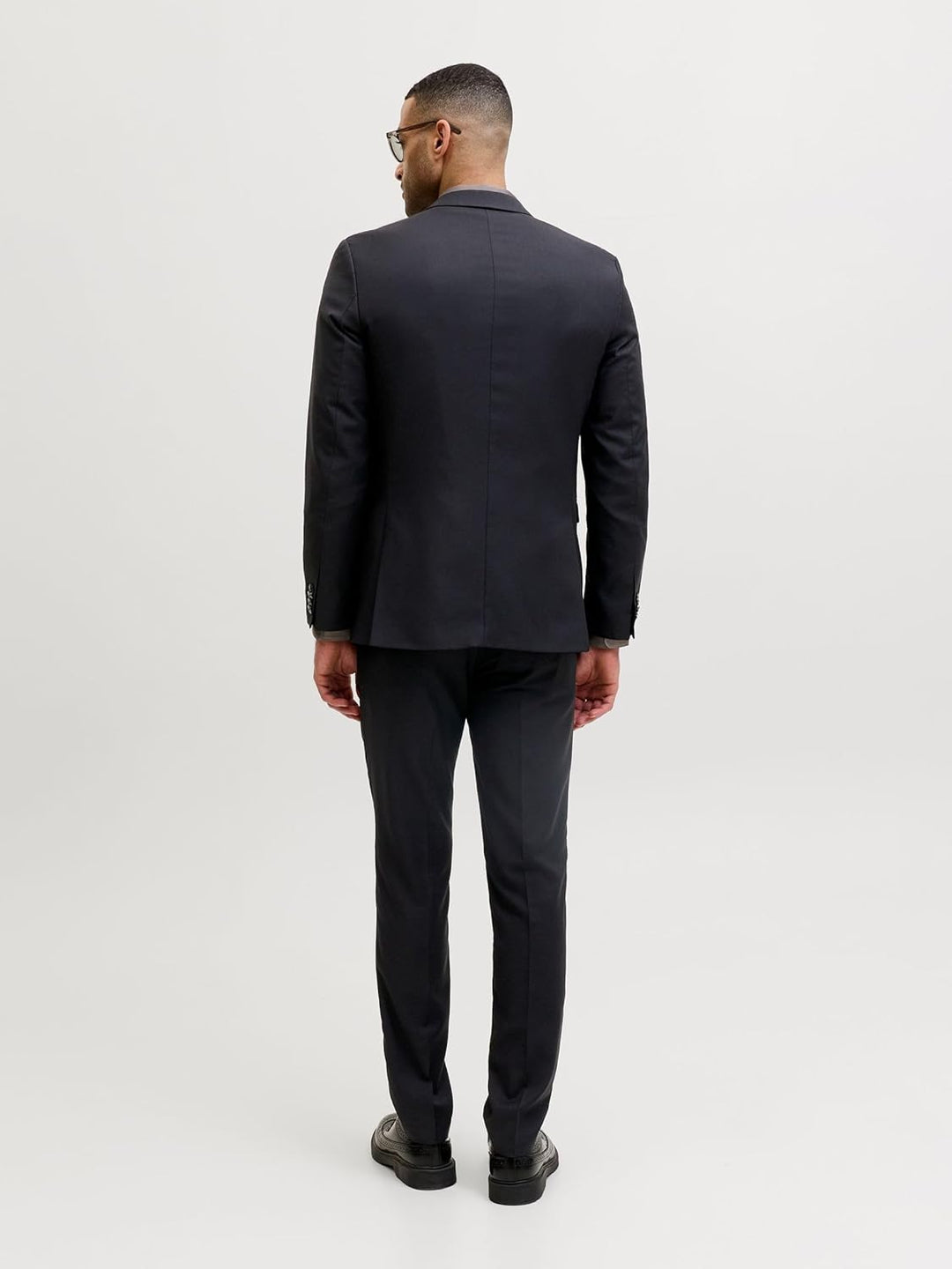 JACK & JONES Male Einreihiger Blazer und Hose JPRSOLARIS Slim Fit Anzug 46 Schwarz, 46 Schwarz
