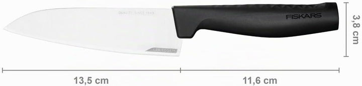 Fiskars Kochmesser, Hard Edge, Elegantes Design, Gesamtlänge: 25,1 cm, Rostfreier Stahl/Kunststoff,