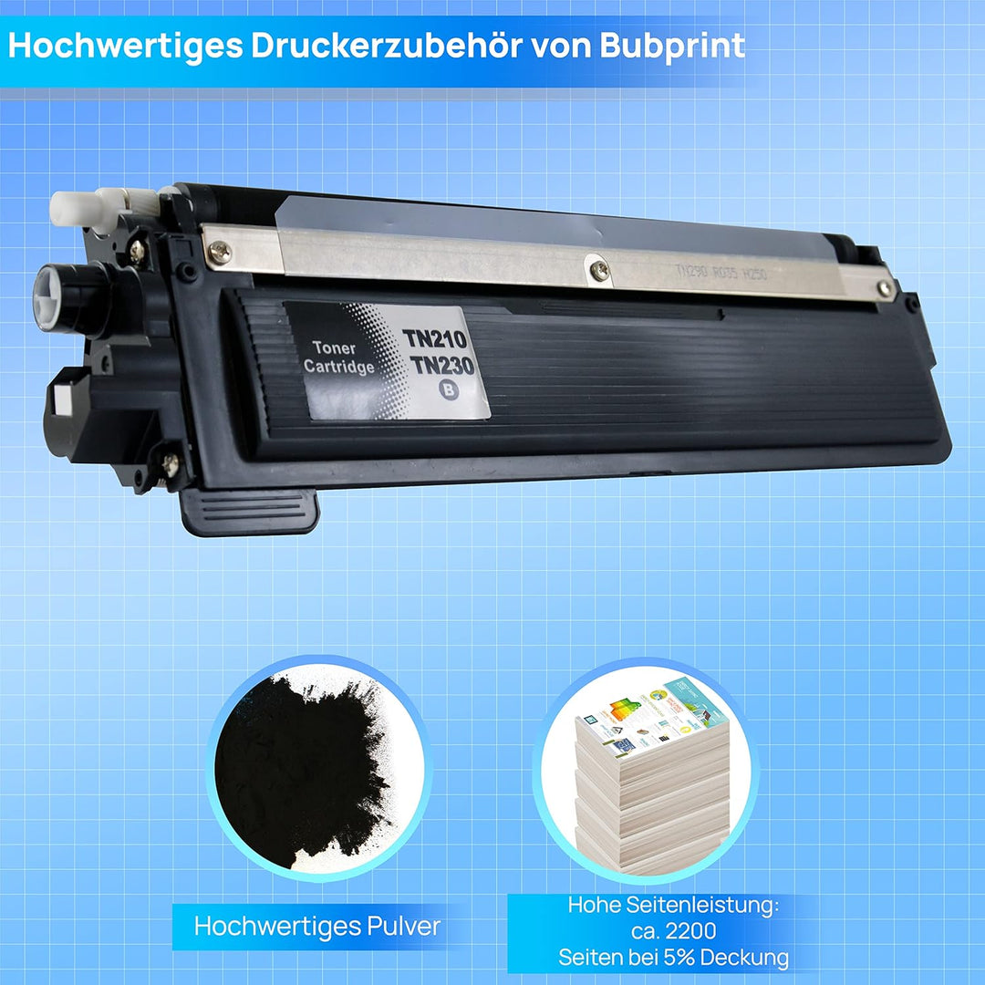 Bubprint Toner kompatibel als Ersatz für Brother TN-230BK TN-230 für DCP-9010CN HL-3040CN HL-3045CN