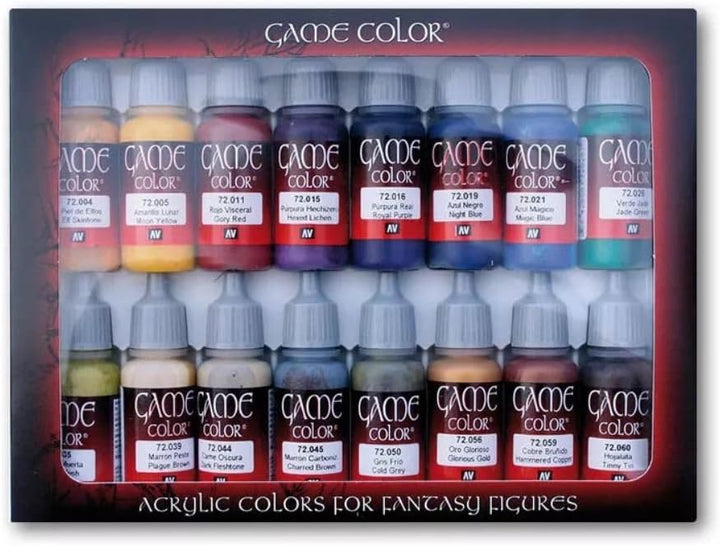Vallejo (Game Farbe Advanced Farbe Set – farbig sortiert (16 Stück) 1 Originalverpackung, 1 Original