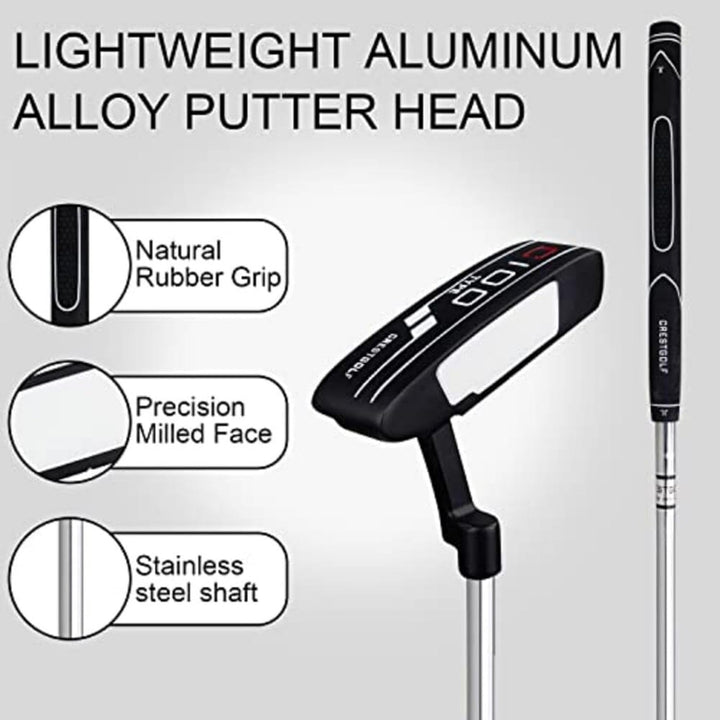 CRESTGOLF 35 Zoll Edelstahl Golf Insert Putter Blade Golf Putter, Golf Putter für Herren Rechtshände
