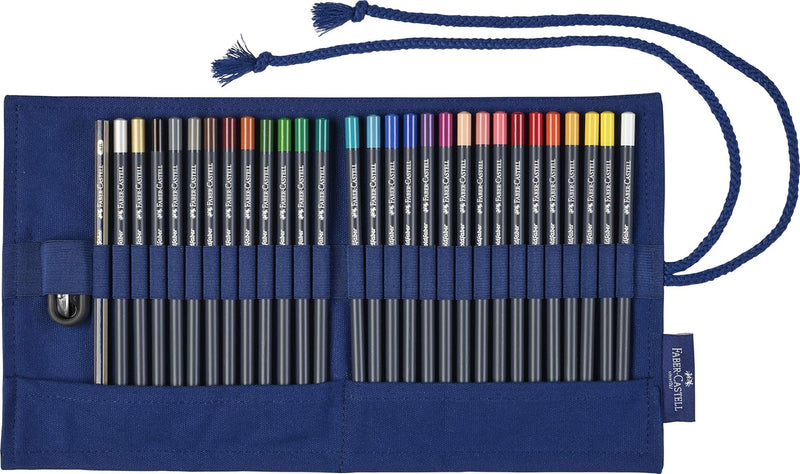 Faber-Castell 114752 - Stifterolle Goldfaber mit 27 Stiften, 1 Pinsel, 1 Spitzer 1 stück (1er Pack)