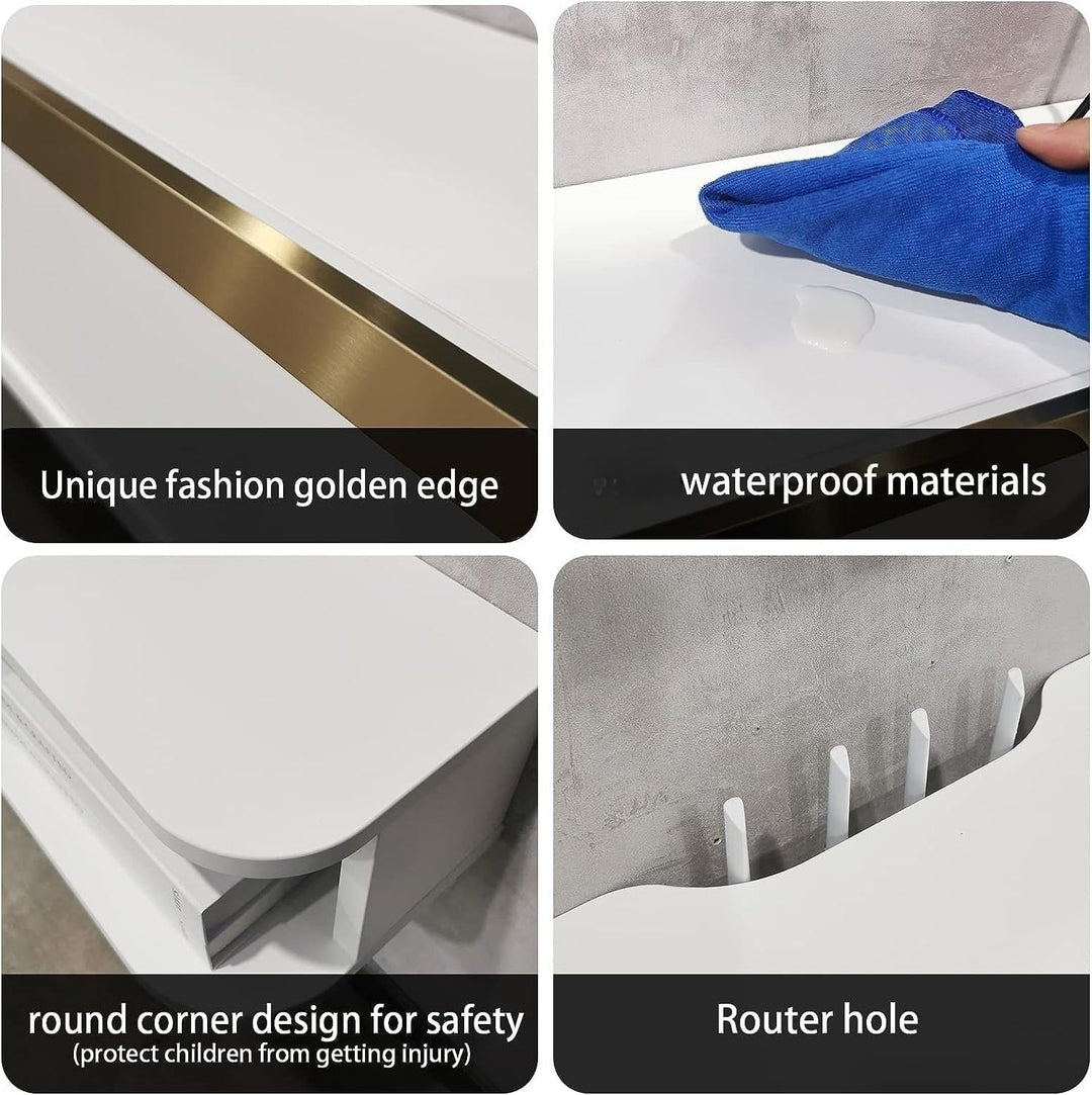 Pmnianhua TV Lowboard Hängend, TV Schrank Hängend, Wand befestigter schwimmender TV-Ständer Unterhal