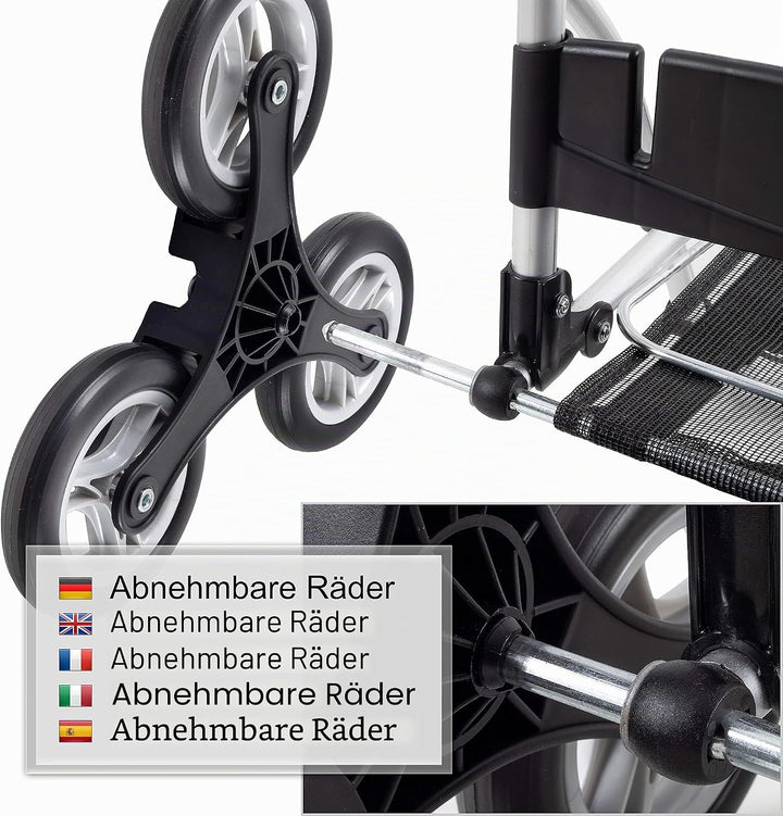 ANDERSEN Einkaufstrolley - Treppensteiger Royal Shopper Ole schwarz 47 L Handwagen,modisch,Shopping,