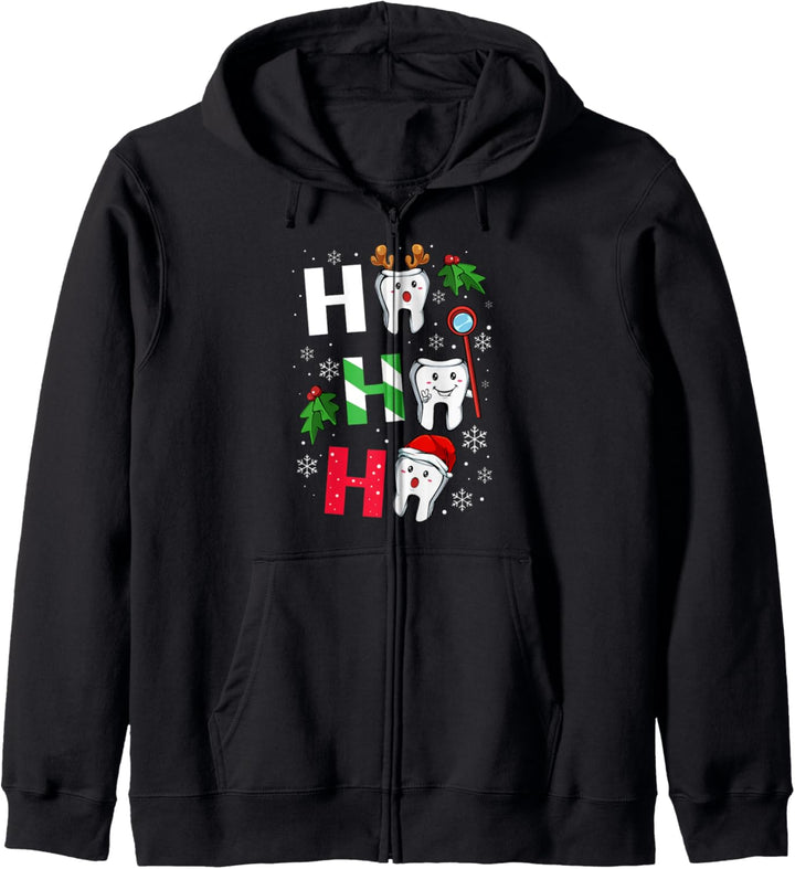 Ho Ho Ho Zahnarzt Frohe Weihnachten Zahnarztassistent Zähne Kapuzenjacke