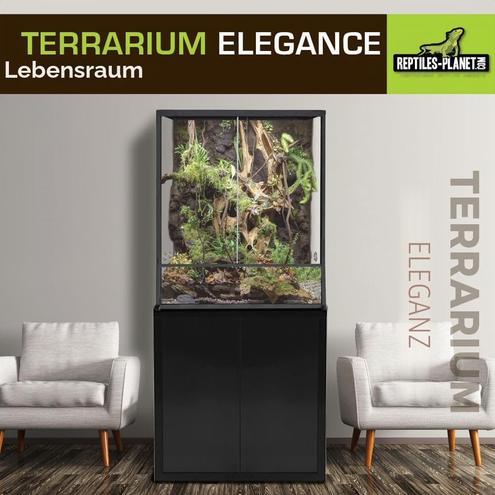 Reptiles Planet Aluminium Elegance Terrarium für Reptilien/# 304 45 x 30 x 30 schwarz Schwarz 45 x 3