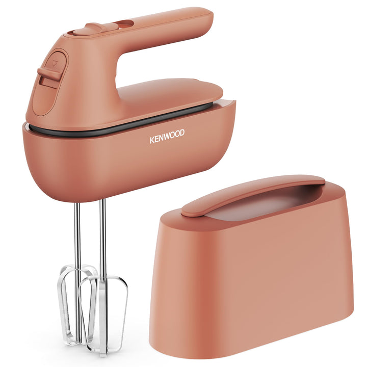 Kenwood Handmixer QuickMix Go HMP40.000RD, tragbar dank integriertem Koffer, Inklusive Edelstahl Sch