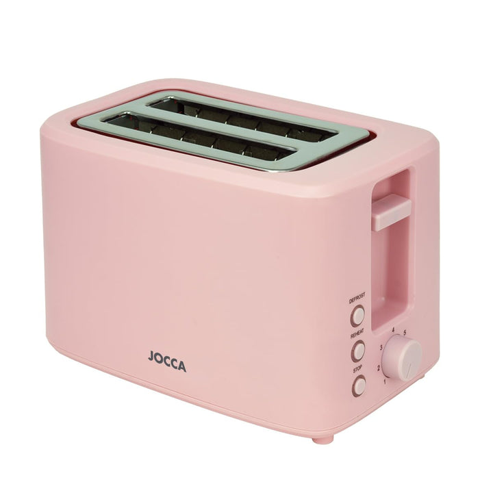 JOCCA Toaster 2 Scheiben | 7 Toaststufen | 700W | Breite Schlitze | Auftau-, Aufwärm- und Abbruchfun