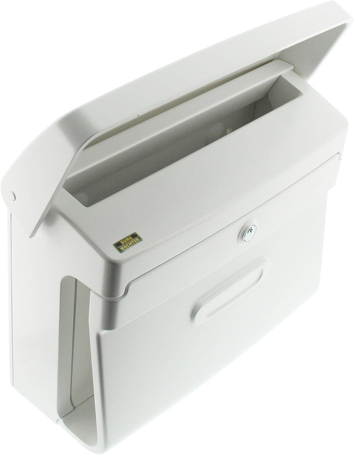 Burg-WÄCHTER Briefkasten mit Zeitungsfach ohne Namensschild, Kunststoff, Einwurf-Format DIN C4, 2 Sc
