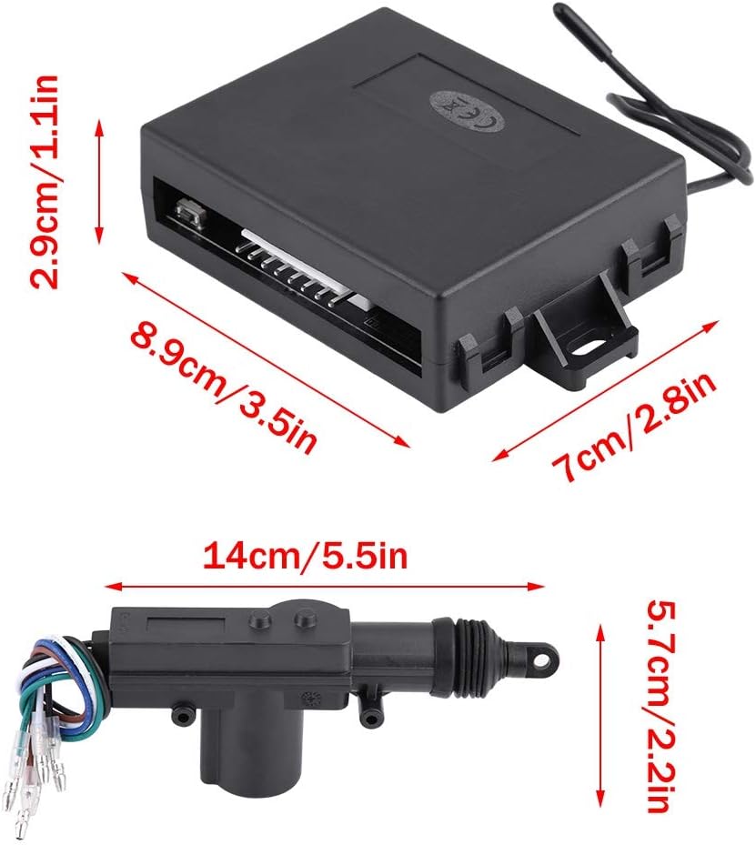 12V 4-türiges 4-türiges Auto-Schloss mit Schlüssellosem Zugang, Universelles Alarmsystem für Autos m