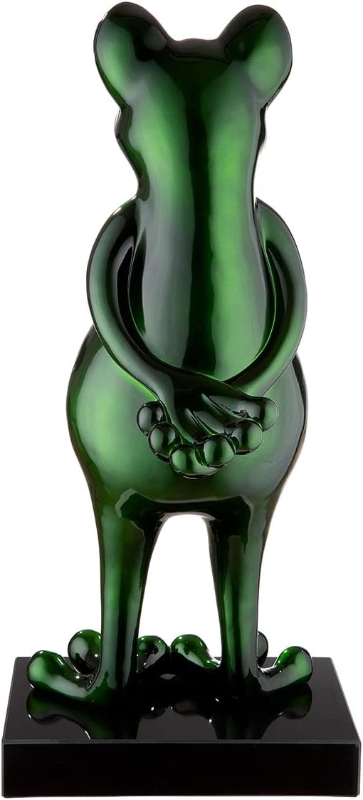 Casablanca modernes Design GILDE Poly Skulp Frog grün metallic H65cm Höhe 68 cm Grün, Höhe 68 cm Grü