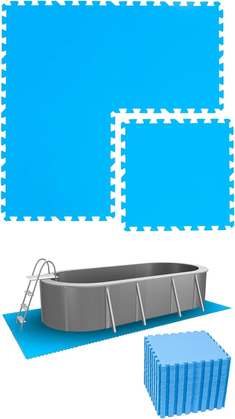 EYEPOWER 9,5m² Poolunterlage aus 40 grossen Matten - 50 x 50 x 1cm Dicke Poolmatte - Pool Unterlage