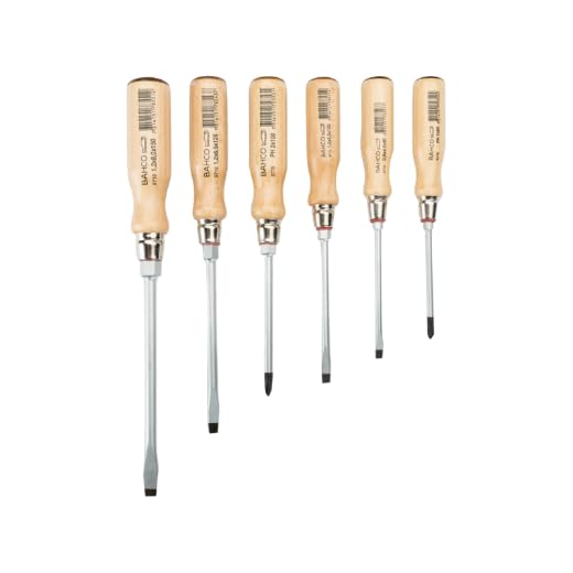 Bahco 9710/S6 Schraubendreher-Satz mit Holzgriff 6-teilig, 0 W, 0 V