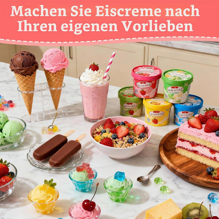 2 Stück Creami Behälter Kompatibel mit Ninja NC700 NC701EU Serie, 480 ml Eiscreme Behälte Eismaschin