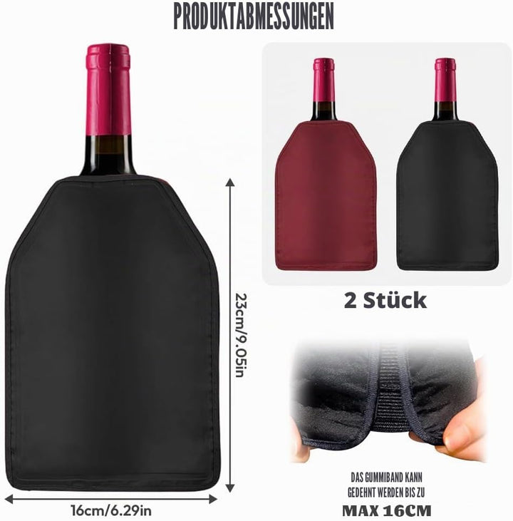 2er Set WeinküHler Manschette Wasserabweisende Nylon - Weinkühlerhülle FüR Wein Wiederverwendbarer F