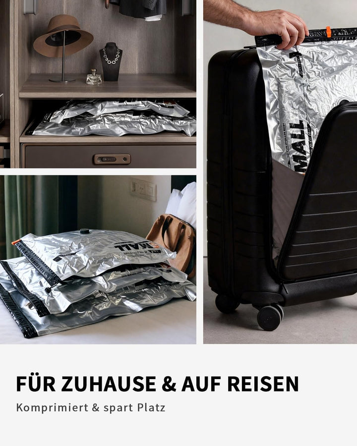 10 Stück Vakuumbeutel für Kleidung mit wiederaufladbarer elektrischer USB-Pumpe, 5× 54×74 cm und 5×