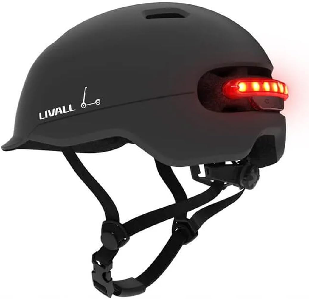Livall Unisex – Erwachsene C20 Fahrradhelm 54-58 cm Schwarz, 54-58 cm Schwarz