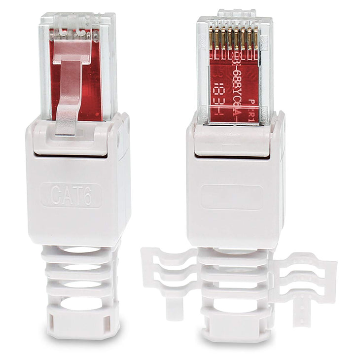 UC-Express CAT 6 RJ45 Netzwerkstecker - 8X RJ45 Netzwerk Stecker Steckverbinder - mit Zugentlastung