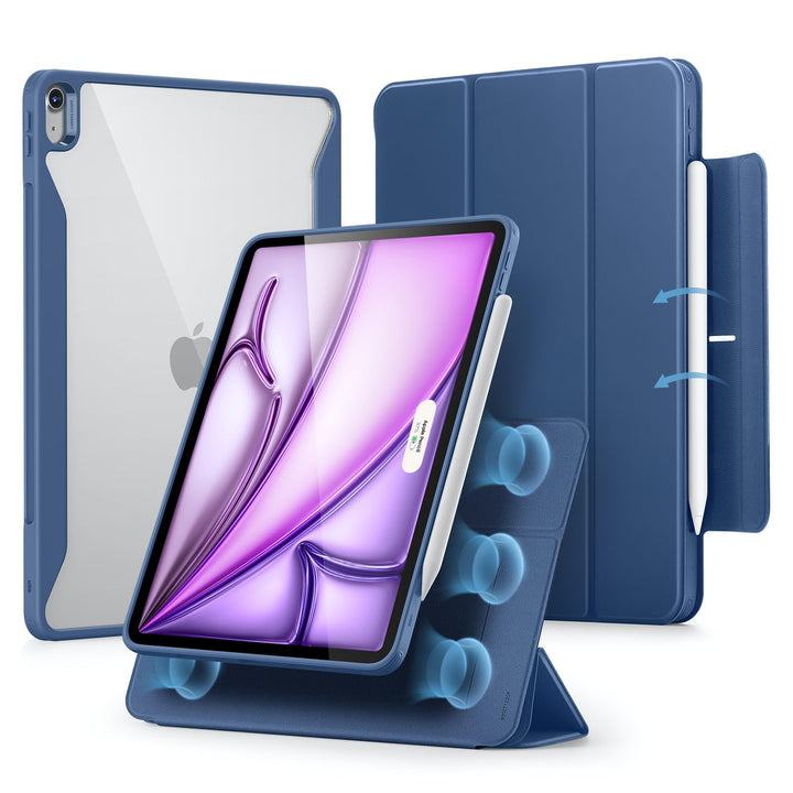 ESR für iPad Air 13 Zoll M2 Hülle, iPad Air 2024 Hülle mit Stifthalter, abnehmbare magnetische Abdec
