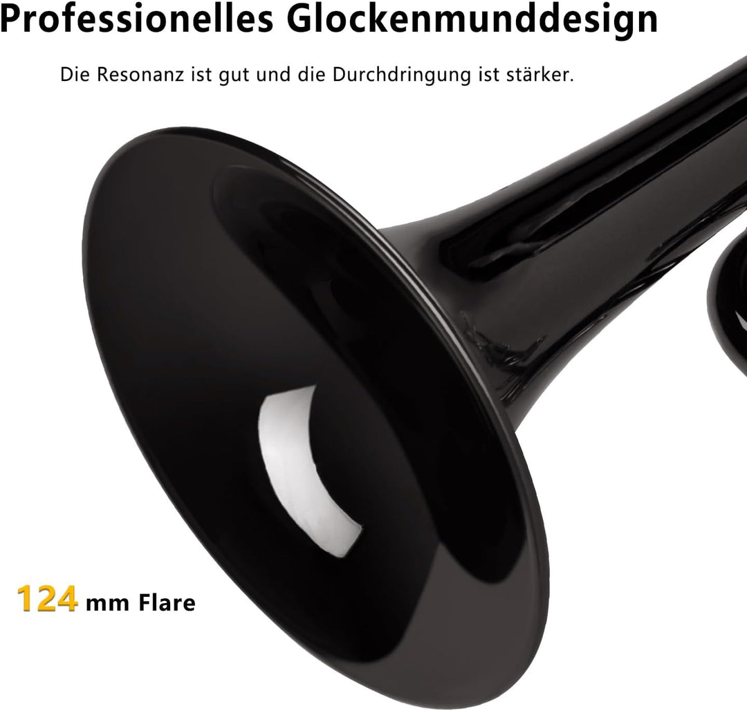 EASTROCK Standard Trompeten Set Standard-Bb-Messing Trompete Mit Hartschale, Handschuhen,7C Trompete