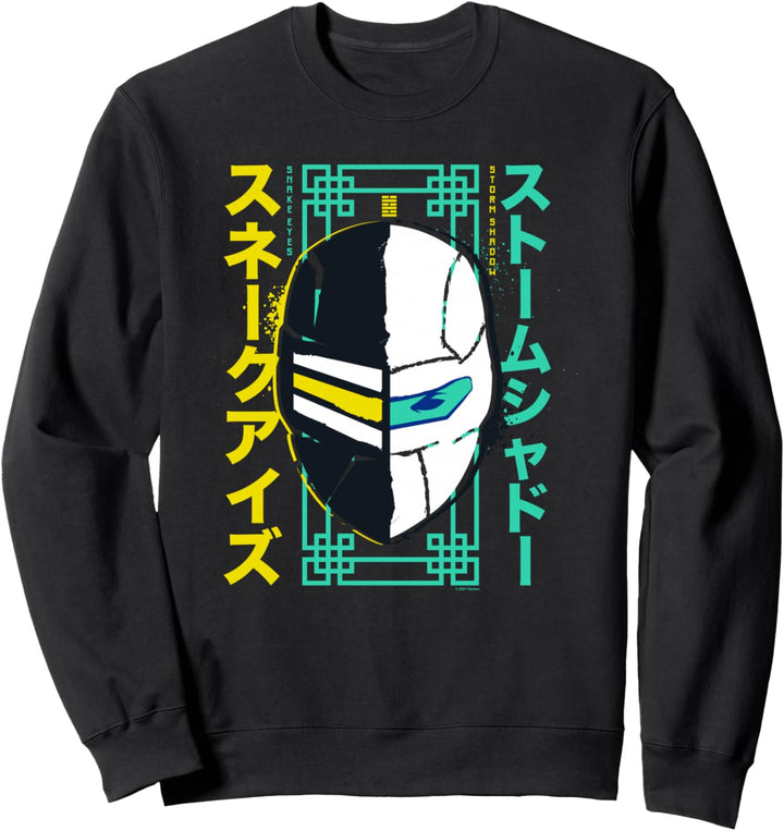 Snake Eyes Storm Shadow Ninja Split Face Sweatshirt