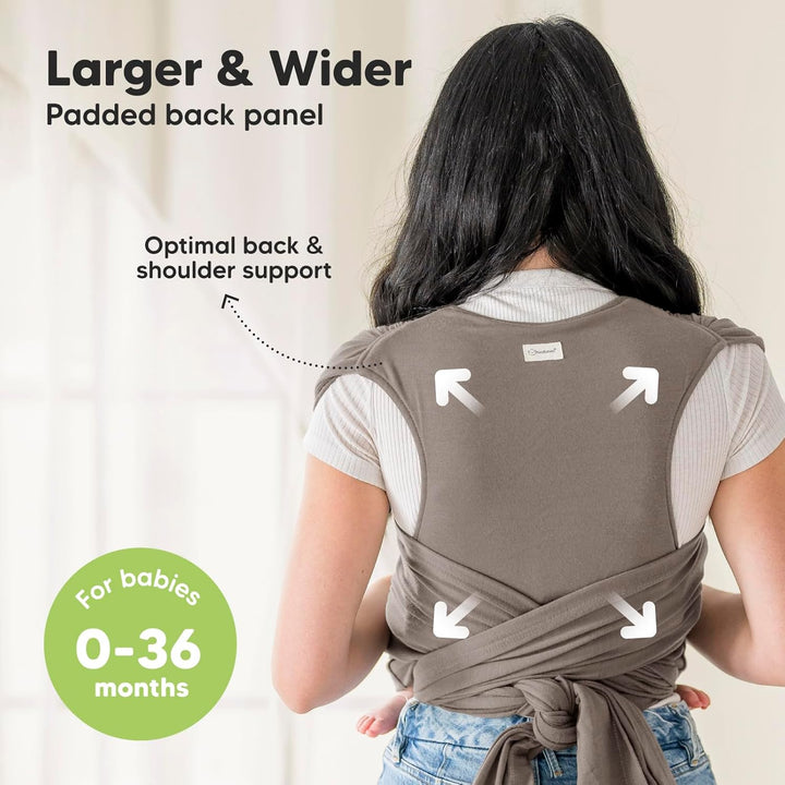 KeaBabies Tragetuch Baby Neugeboren - D-Lite Elastisches Baby Tragetuch Neugeborene, Einfach Anzuzie
