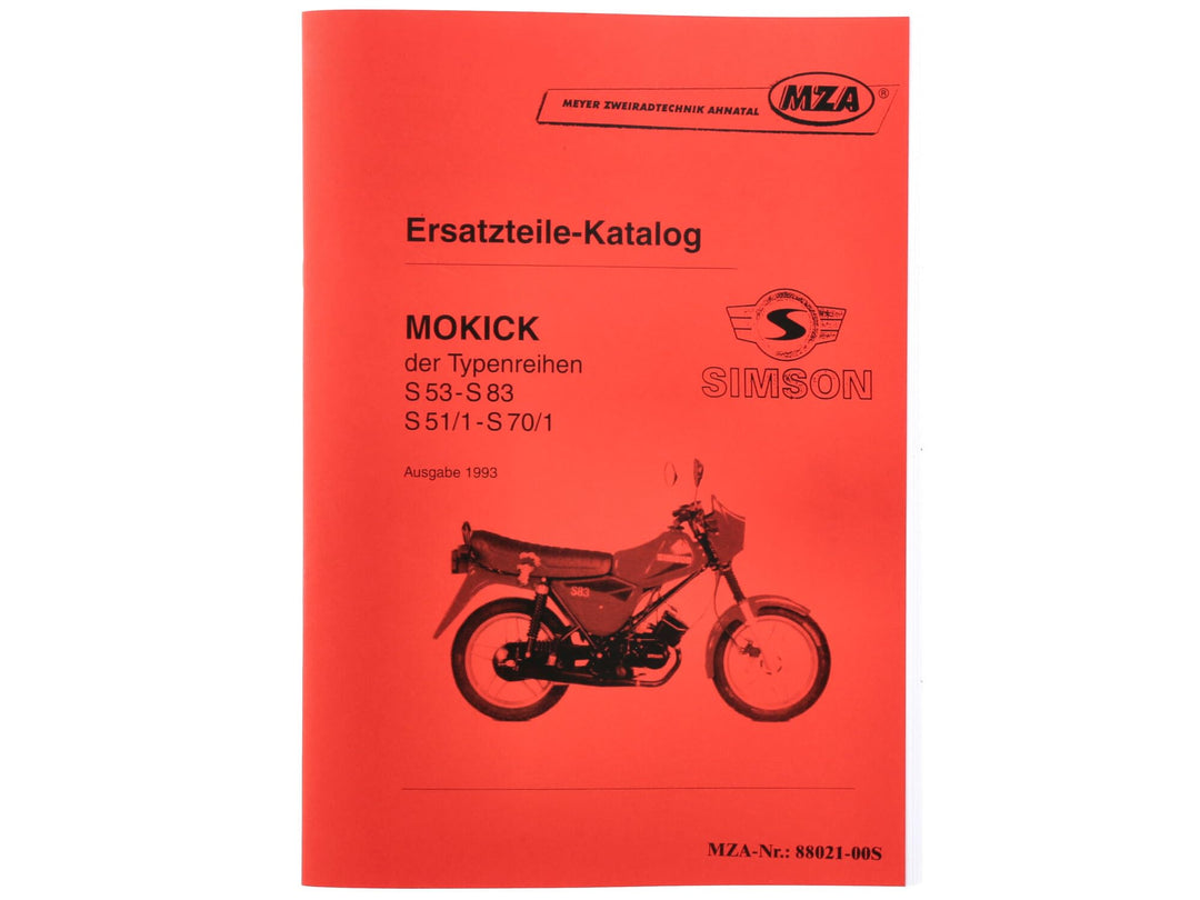 Ersatzteilkatalog Mokick S53-S83, S51/1-S70/1 - Ausgabe 1993