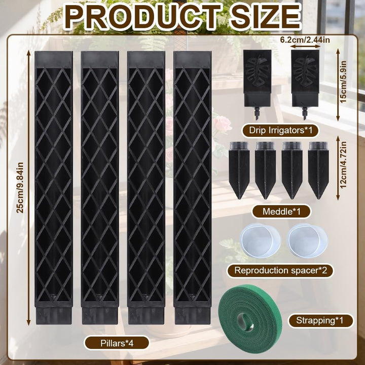 Moosstab für Monstera Rankhilfe Zimmerpflanzen, 4 Pcs Rankhilfe Monstera Pflanzstab Rankstäbe Plasti
