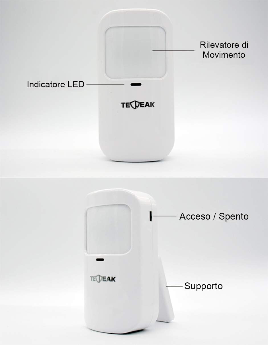 TECPEAK Kabelloses Alarmanlagensystem für Zuhause, WLAN/GSM-Alarm-Set mit Sicherheitssirene, fernges